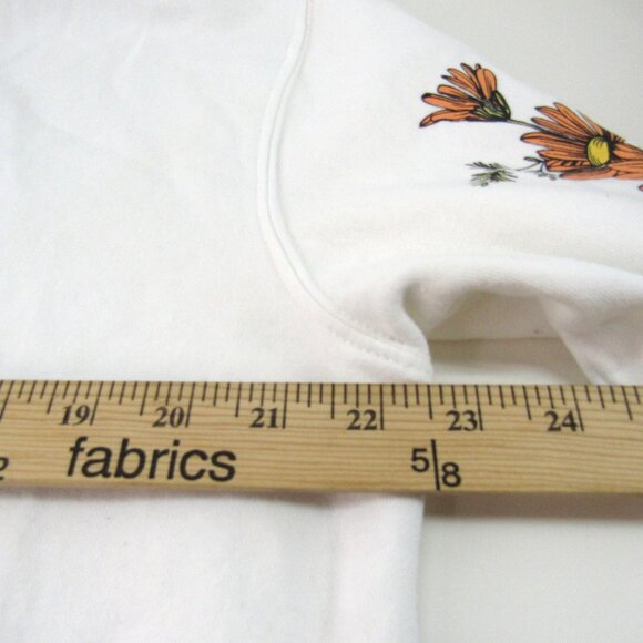 Love For Humanity Women's White Fleece Graphic Design Whiskey Sweat Shirt Size L - Picture 7 of 12